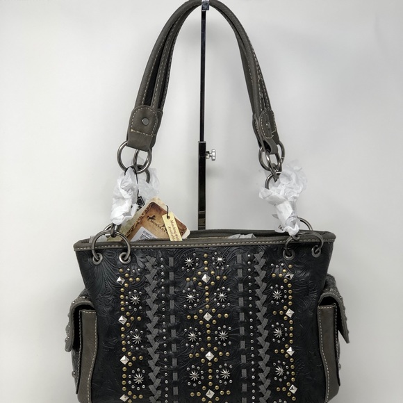 Montana West Handbags - Montana West Embossed Concealed Carry Satchel